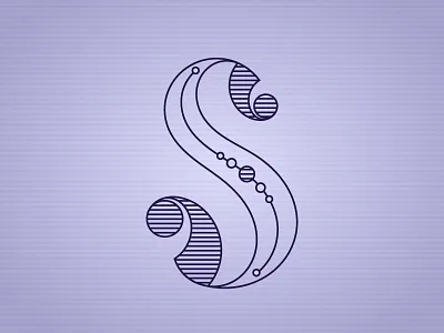 Sneaky lines 36daysoftype design dropcap graphic illustration letter logo modern retro type typography vector