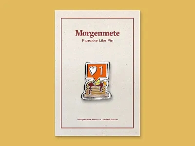 Pancake Like Pin breakfast enamel pin mockup pancake pin