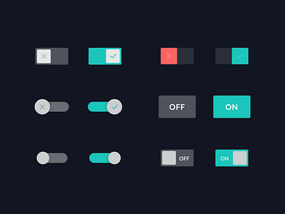 Toggle buttons button off on switch toggle turn