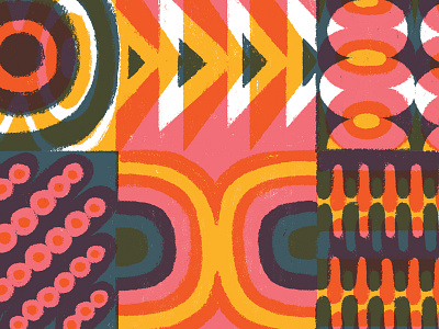 Delay Decay color illustration pattern primitive risograph sound