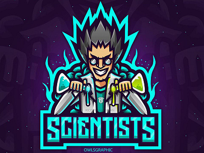 scientists esport gaming logo mascot