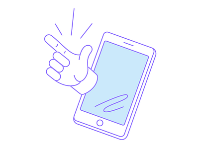 easy blue crypto easy hand icon illustratio phone