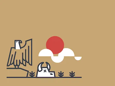 Desert Eagle desert eagle minimal simple sun vector