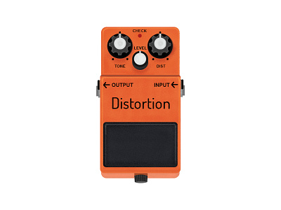 Boss DS1 Distortion pedal boss bossds1 distortion gear guitar guitarpedal illustration music pedal