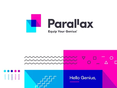 Parallax - Branding app branding homely icon identity logo mark parallax typography