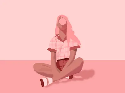 Bubble Gum Girl graphic design illustration
