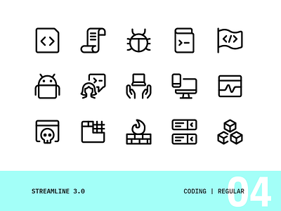 Streamline | 04 - Coding design icon icons interface modern set simple ui vector