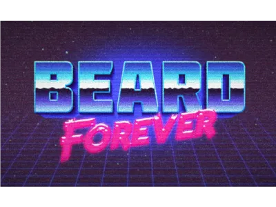 Facebook Cover Image 80s 90s beard cover facebook glitch retro type vintage