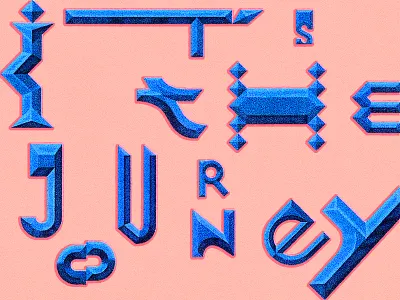 Journeyman hand lettering letterform lettering postmodern print tbt type type design