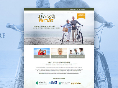 Urology Partners creative layout cycle flat design graphic design health interaction design landing page medical mockup partner responsive design screen design surgery typography ui design user interface walk web design web ui website mockup