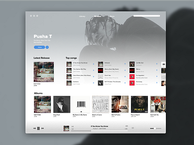 Daily UI #09 - Music player apple challenge dailyui grey itunes music player ui