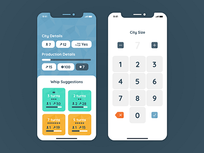 Civ IV Whip Calculator app ios iphone x materik mattias eriksson ui ux