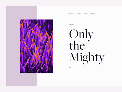 Only the Mighty clean editorial grid layout minimal munich plant type typography