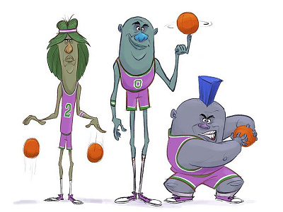 Squad basketball character design