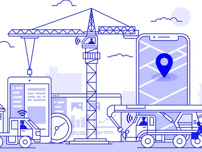 Construction Time Clock System For You build clock construction crane dashboard devices gps location remote time tracking workers