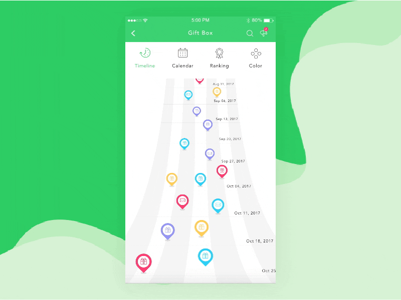 Timeline app collection history ios letter memory mobile timeline ui ux