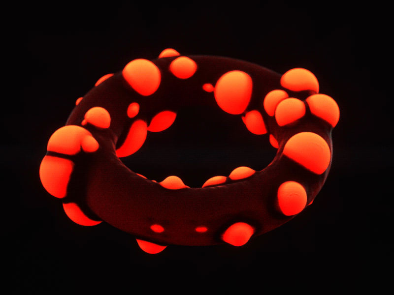 Mk Boil 3d animation boil c4d cinema green loop red texture torus warp