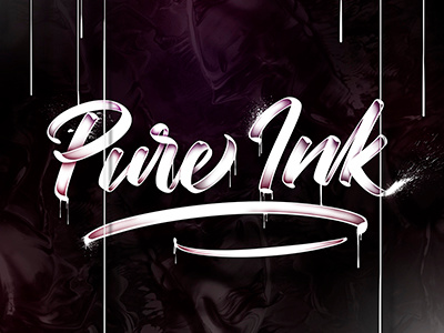Pure Ink angeloknf brush calligraphy hand lettering inspiration lettering logo type typography wacom