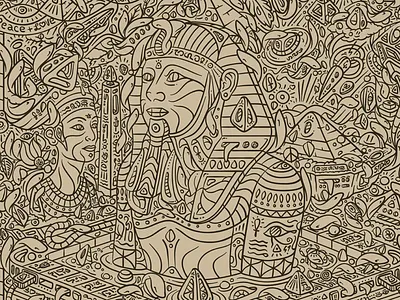 Ancient Dream ancient comics dream egypt history idro51 illustration miths vector