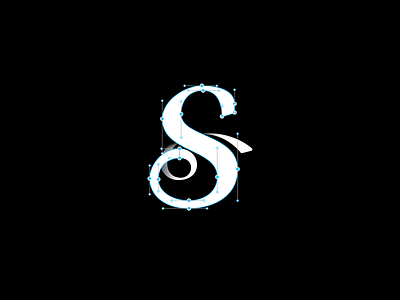 Cursive, Handletter "S" - Sprucefy bezier capital cursive curves letter lettering paths pen s