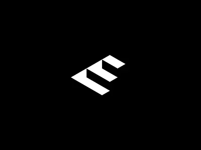 E is for... black and white brand. logo design clean dimension elegant isometric logo modern negative space simple simplicity