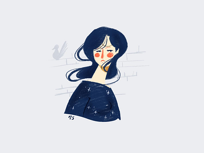 Feel The Wind breezes design illustration ipad ui uidesign uikit wind woman