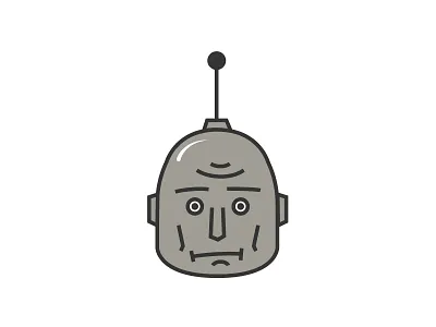 Worried Robot face illustration robot worried