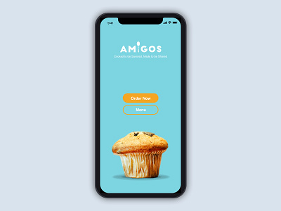 Cafe UI Design blue colour creative dribbble iphone iphone x logo minimal design plain portfolio ui ux