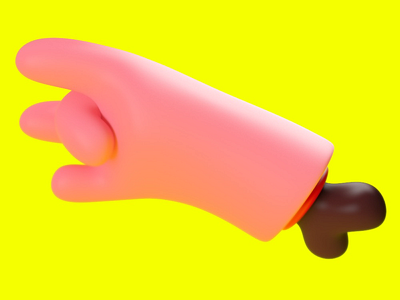 Hand c4d cgi character colors design hand illustration maxon photoshop toy