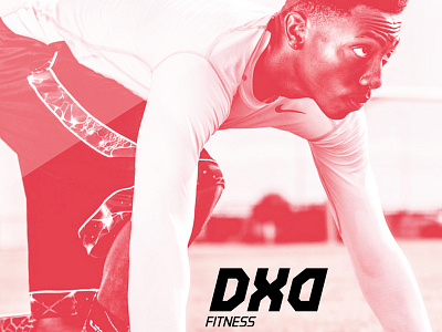 DXD Fitness athlete energetic logo fast logo fitness gym logo modern professional red red logo simplistic sports logo workout