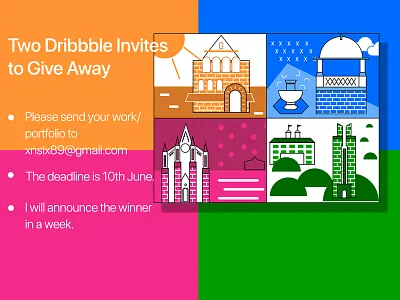 Dribbble Invites To Give Away dribbble invites illustration traveling ui ux