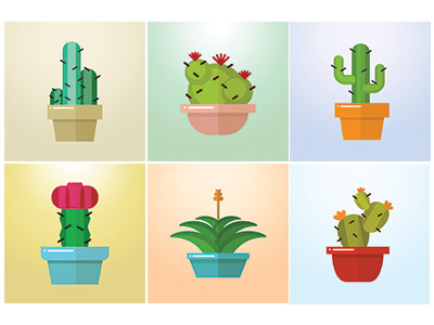 Cactus icons