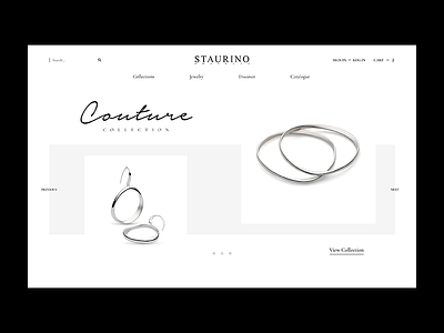 Staurino Redesign black clean contrast design e commerce fashion hero homepage ui ux web white