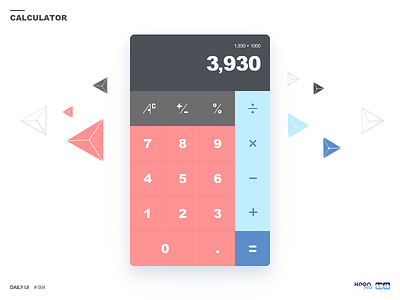 Daily UI challenge #004 — Calculator 004 calculator challenge daily ui —