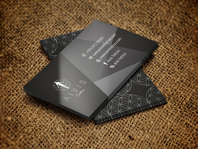 "AIVIS Tattoo" business card black business card brand identity branding businesscard bussines card cards design graphicdesign