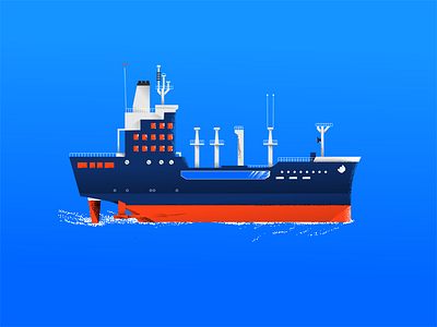 Henry J. Kaiser Class Oiler illustration illustrator