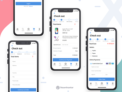 Check Out - Iphone X cart check coustomer credit info iphone mobile order out payment summary x