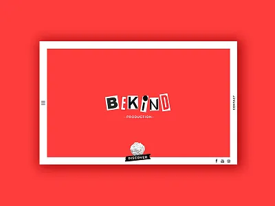 Bekind Rewind be bekind kind logo paper production red ui webdesign