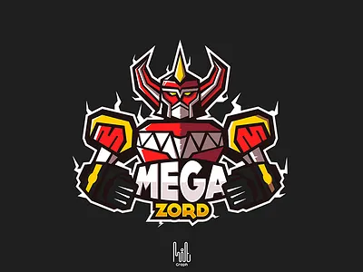 Mega Zord Esport logo esport megazord robot