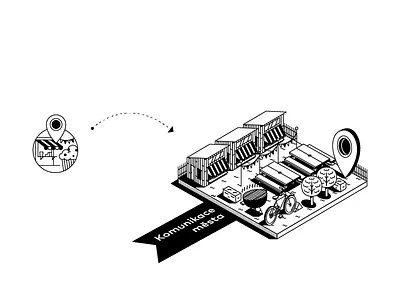 City Comunication_Icon_Isometric Illustration city icon iconography illustration isometric set vector visual style