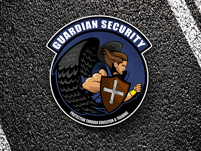 Guardian Security angle education gaming illustration logo mascot protection security vector wing