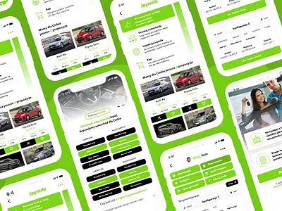 Joymile app app colors design green iphone x ui ux