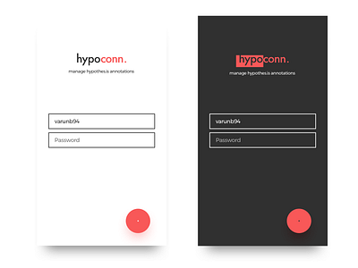 Hypoconn Login Page hypothes hypothesis is login mobile ui ux web