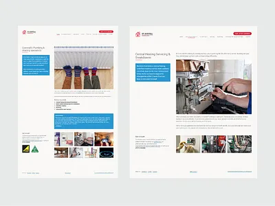 St Austell Plumbing and Heating branding design heating plumbing website