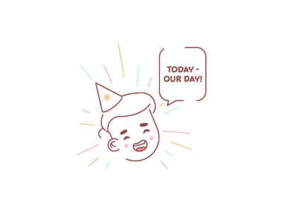 Studio's Happy Birthday! birthday character emotions face happy man speech bubble