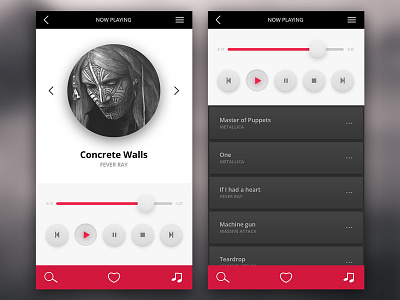 Daily UI challenge #009 - Music Player app design daily ui challenge mobile app music music player photoshop ui design web design