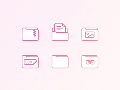 Document icons compressed doc document file folder icon image link pdf zip