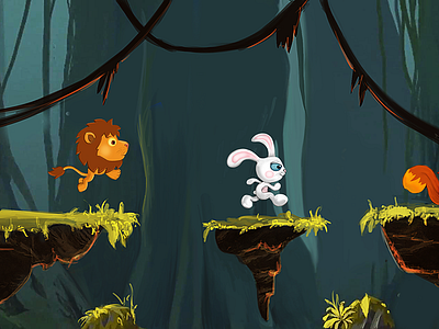 Jungle Level digital pait game