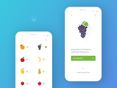 Fruits Abstract abstract clean fresh fruits grapes mock up profile theme ui