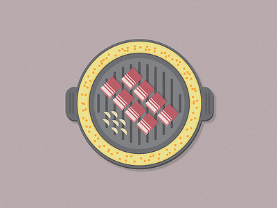 Korean-style pork belly barbecue adobe foodie graphic illustrator